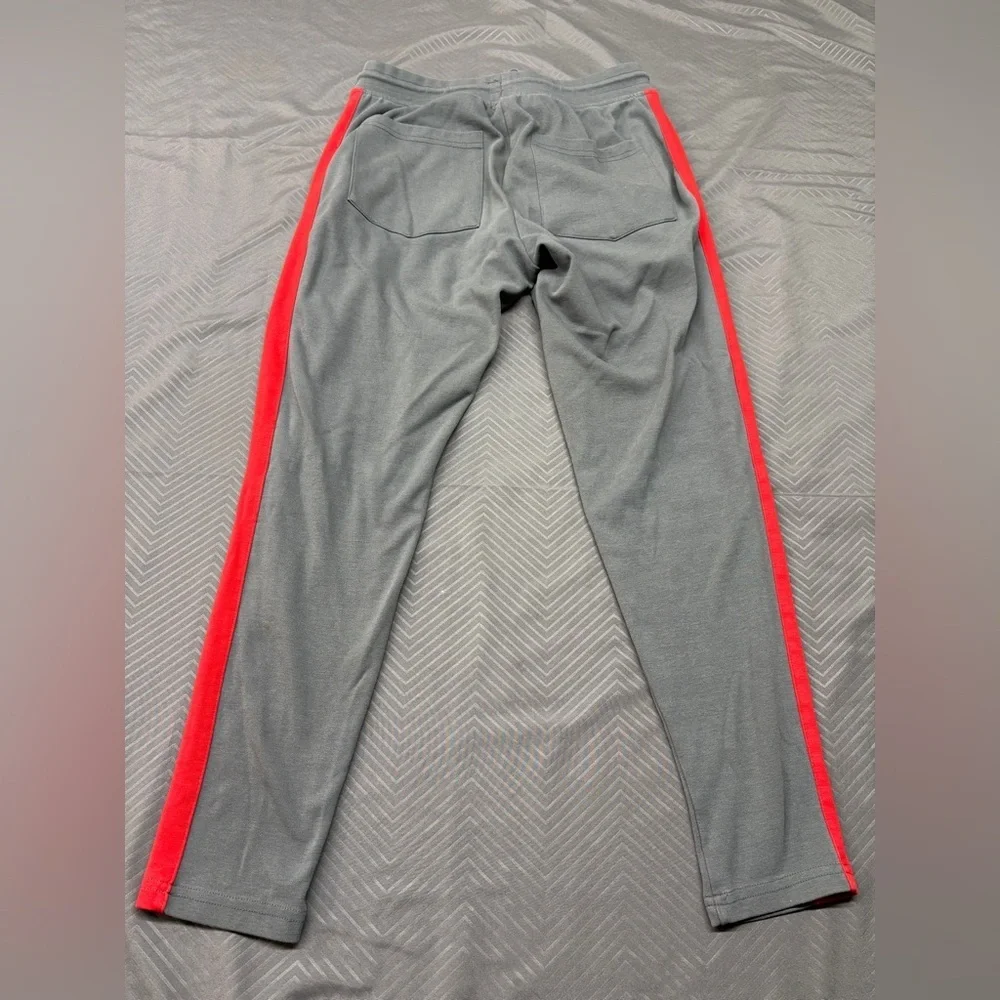 Alphalete Men's Joggers 26” Gray with Red Stripe Size S